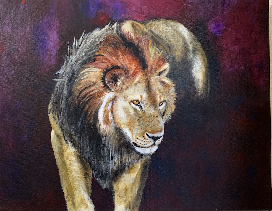 lion painted by RIka Izume